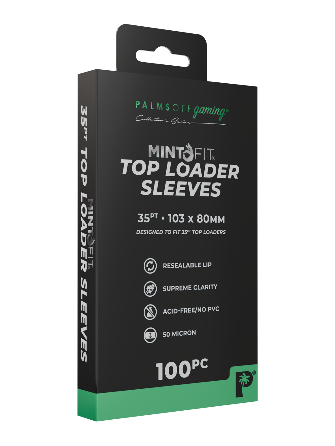 Palms Off Gaming MintFit Top Loader Sleeves - 35pt - 100pc