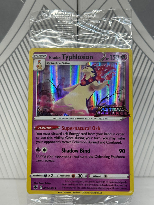 Hisuian Typhlosion 52/189 Astral Radiance Stamp EN Promo
