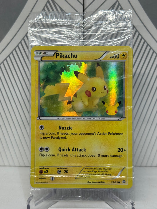 Pikachu 26/83 20th Anniversary Stamp Sealed