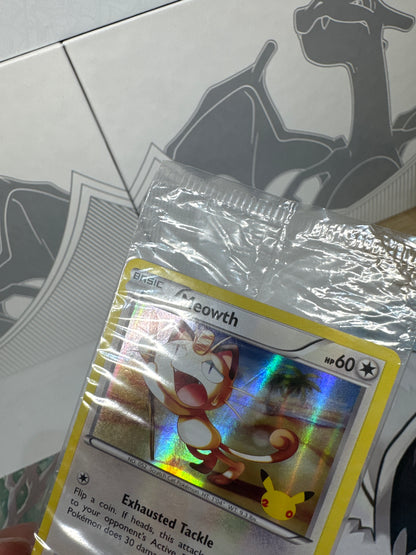 Meowth 53/83 20th Anniversary Stamp Sealed