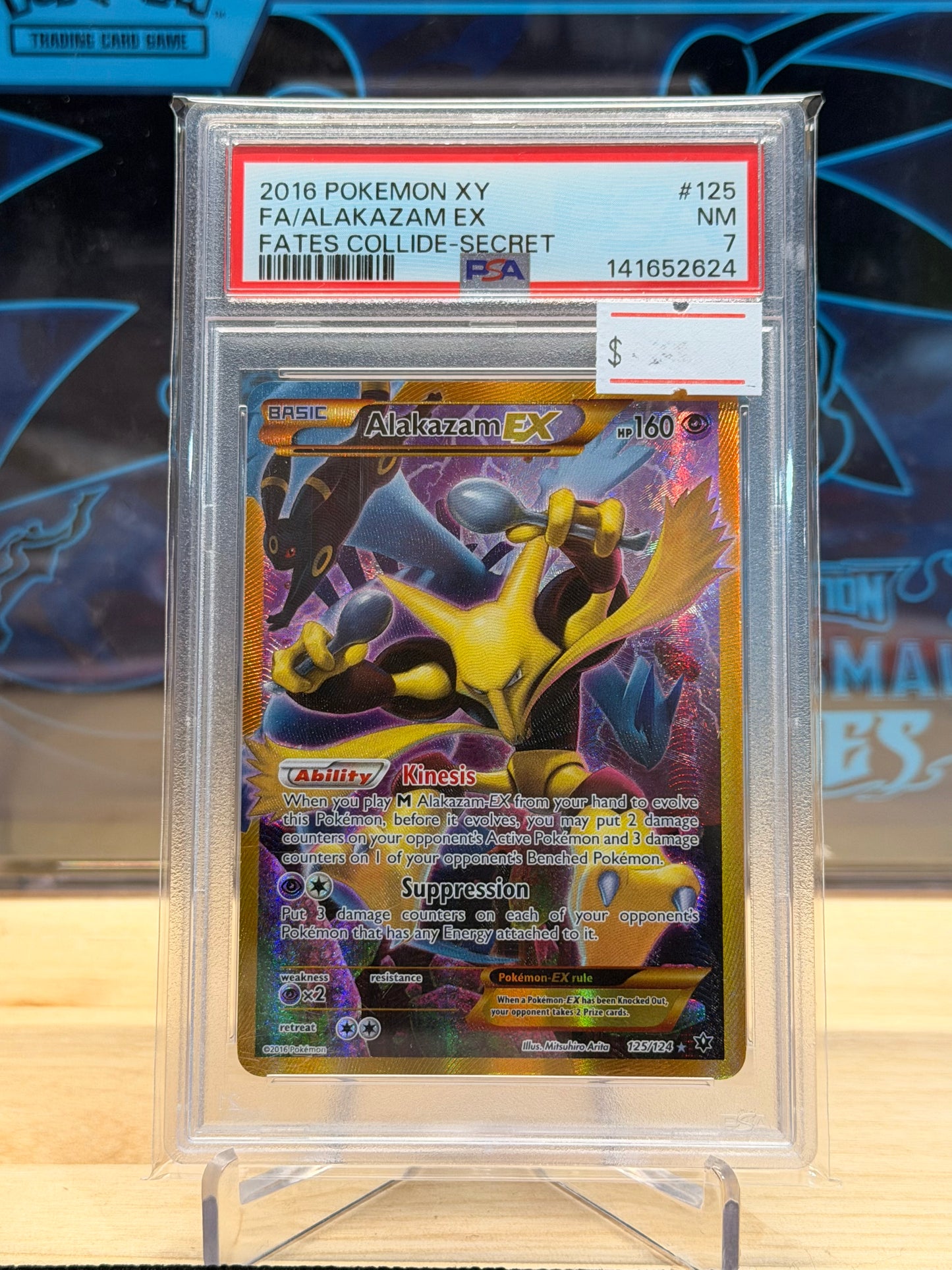 Alakazam ex 125/124 Fates Collide PSA 7