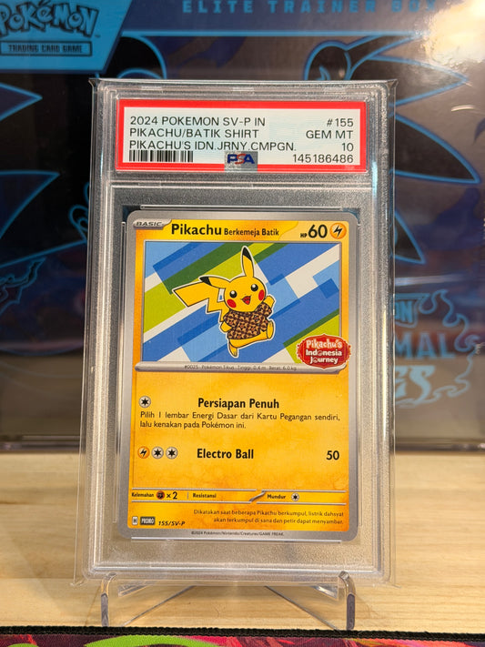 Pikachu Batik Shirt 155/SV-P Promo PSA 10
