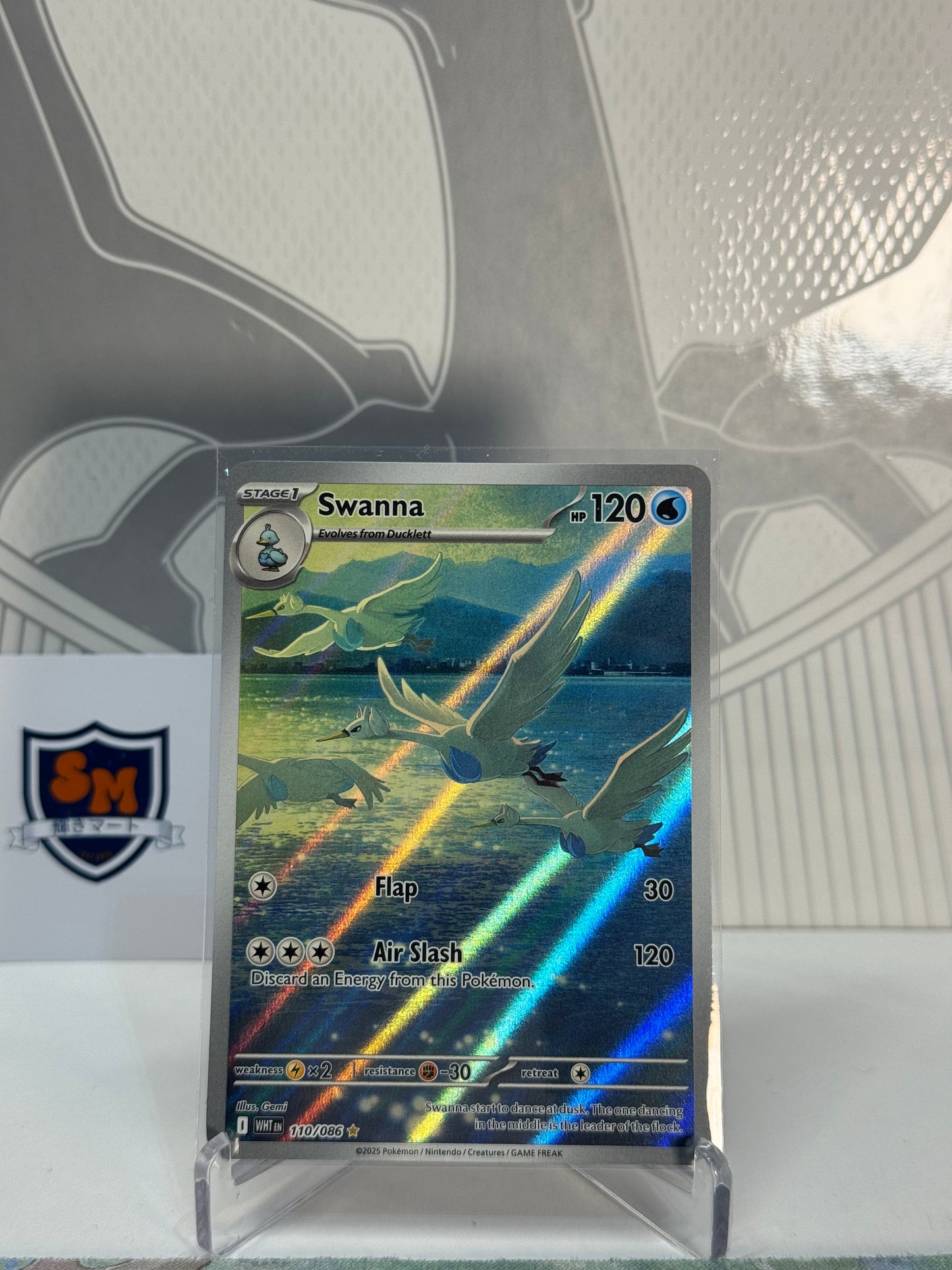 Swanna 110/086 White Flare Illustration Rare